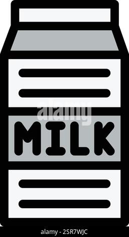 Illustration de conception d'icône de vecteur de lait Illustration de Vecteur