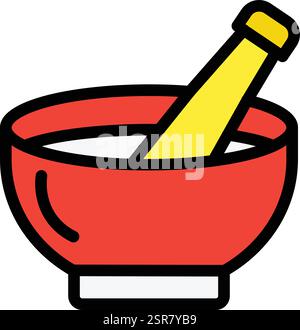 Illustration de conception d'icône de vecteur de soupe Illustration de Vecteur