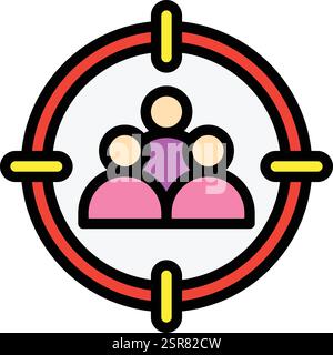 Illustration de conception d'icône vectorielle du public cible Illustration de Vecteur
