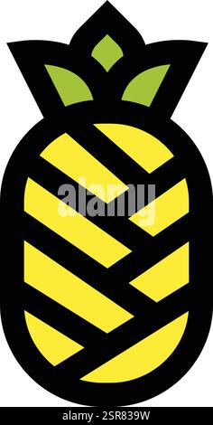 Illustration de conception d'icône de vecteur d'ananas Illustration de Vecteur