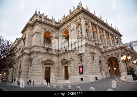 Budapest, capitale hongroise - Opéra national hongrois, bâtiment historique. Banque D'Images