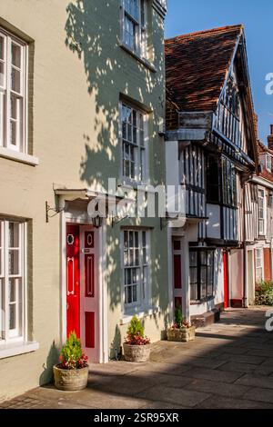 Élégantes demeures d'époque à Abbey Street, Faversham, Royaume-Uni Banque D'Images