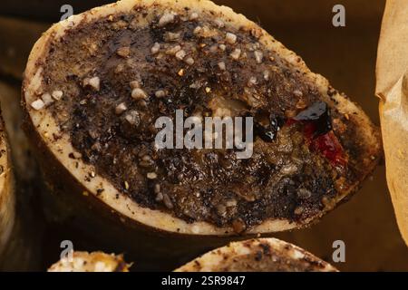 Moelle osseuse de bœuf rôtie maison Banque D'Images