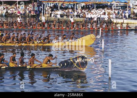 Nehru Boat race Festival 11 août 2001, Allappuzha Alleppey, Kerala, Inde, Asie Banque D'Images