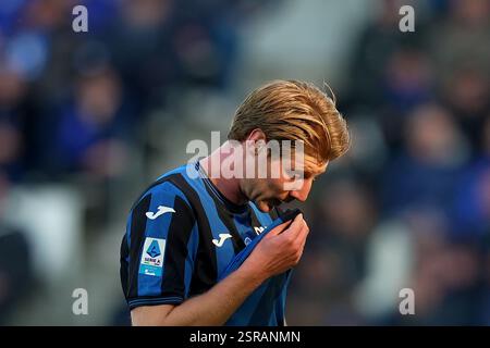 Bergame, Italie. 15 février 2025. Marco Brescianini d'Atalanta lors du match de Serie A entre Atalanta et Cagliari au stade Gewiss de Bergame, Italie du Nord -, samedi 15 février 2025 . Sport - Soccer . (Photo de Spada/LaPresse) crédit : LaPresse/Alamy Live News Banque D'Images