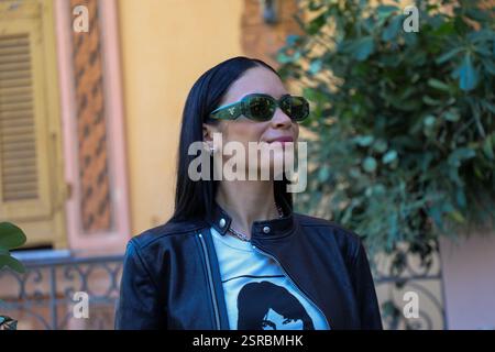SANREMO, SANREMO, Italie, 13 février 2025, ELODIE invités de Villa Nobel à Sanremo pendant VILLA NOBEL -SANREMO 2025 - Gli OSPITI DEL 13/02 - musique Banque D'Images
