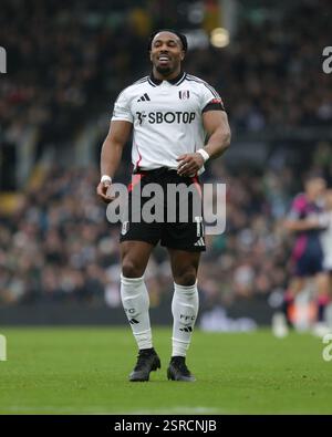 Londres, Royaume-Uni. 15 février 2025. Craven Cottage, 15 février 2025 : Adama Traore de Fulham lors du match de premier League entre Fulham et Nottingham Forest au Craven Cottage le 15 février 2025 à Londres, Angleterre. (Pedro Soares/SPP) crédit : photo de presse SPP Sport. /Alamy Live News Banque D'Images