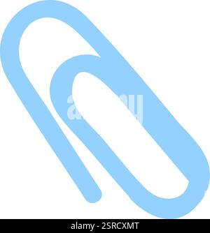 Trombone tenant plusieurs feuilles de papier ensemble, fournissant un soutien essentiel pour les tâches de bureau, les projets scolaires et l'organisation efficace des documents Illustration de Vecteur