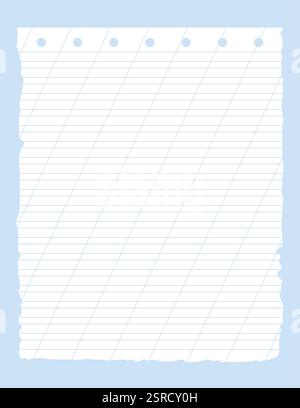 Papier millimétré. Papier quadrillé à lignes de couleur, en diagonale. Motif géométrique pour l'école, bloc-notes oblique. Papier ligné réaliste Illustration de Vecteur