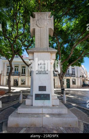 Un mémorial de guerre situé dans la ville de Lagos au Portugal, dédié aux troupes portugaises qui sont mortes dans le cadre du front colonial lors du premier mandat Banque D'Images