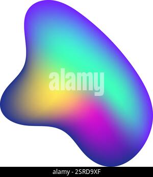 Le fond dégradé coloré se mélange en douceur et en douceur du bleu au vert, jaune, rose et violet créant un design abstrait et vibrant Illustration de Vecteur