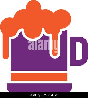 Illustration de conception d'icône de vecteur de bière Illustration de Vecteur