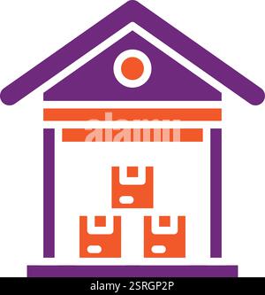 Illustration de conception d'icône de vecteur d'entrepôt Illustration de Vecteur