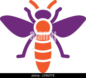 Illustration de conception d'icône de vecteur d'abeille Illustration de Vecteur
