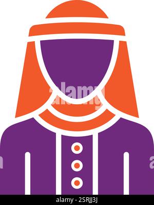 Illustration de conception d'icône de vecteur d'homme arabe Illustration de Vecteur