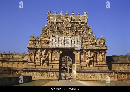 Brihadeshwara Temple Brihadeswara à Thanjavur Tanjur, Tamil Nadu, Inde, Asie Banque D'Images