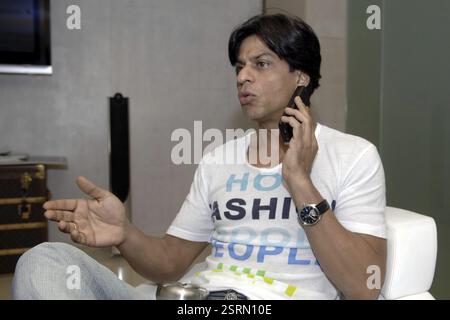 Acteur de film Hindi Bollywood indien Shahrukh Khan, Mumbai, Maharashtra, Inde, Asie Banque D'Images