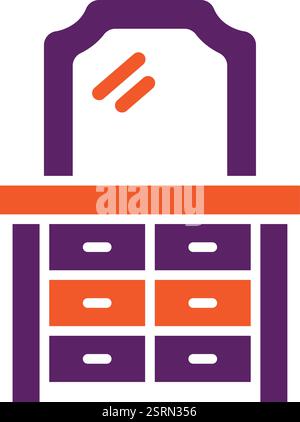 Illustration de conception d'icône vectorielle de coiffeuse Illustration de Vecteur