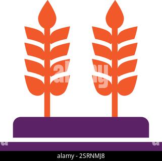 Illustration de conception d'icône de vecteur de blé Illustration de Vecteur