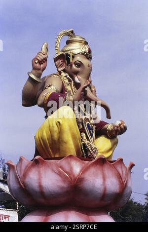 Grande Statue Ganesh Ganesh Festival, à Mumbai, Inde, Asie Banque D'Images