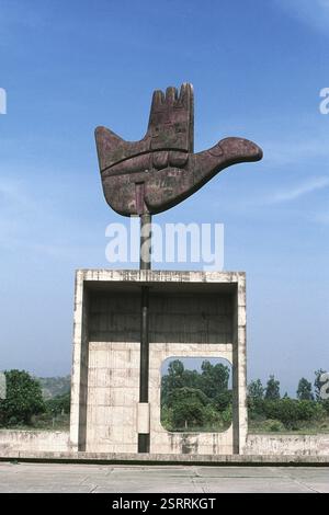 Symbole de la ville au complexe de Chandigarh, capitale du territoire de l'Union européenne, l'Inde, l'Asie Banque D'Images