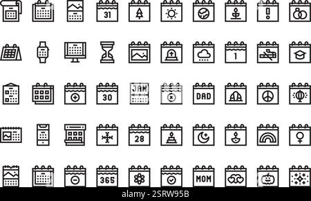 Collection d'icônes vectorielles de haute qualité avec contour modifiable. Idéal pour les projets professionnels et créatifs. Illustration de Vecteur