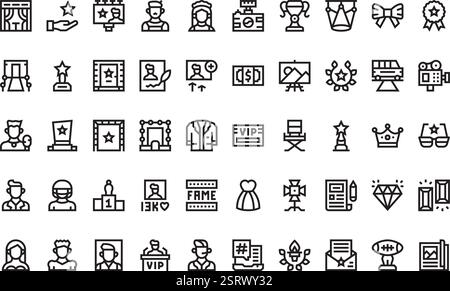 Collection d'icônes vectorielles de haute qualité avec contour modifiable. Idéal pour les projets professionnels et créatifs. Illustration de Vecteur