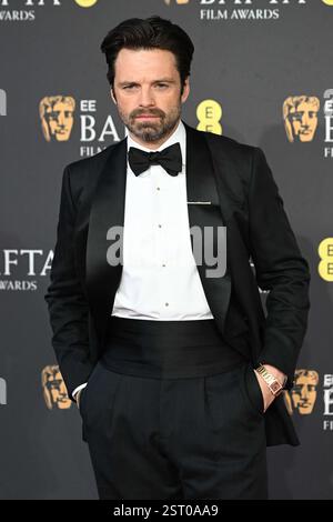 Londres, Royaume-Uni. 16 février 2025. Sebastian Stan assiste aux EE BAFTA film Awards 2025 au Royal Festival Hall de Londres, en Angleterre, le dimanche 16 février 2025. Photo de Rune Hellestad/ crédit : UPI/Alamy Live News Banque D'Images
