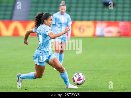 Melbourne, Australie. 15 février 2025. Lourdes Bosch, de Melbourne City, en action lors du match féminin des ligues A entre le Melbourne City FC et le Sydney FC à AAMI Park. Score final : Melbourne City FC 2 - 1 Sydney FC (photo Olivier Rachon/SOPA images/SIPA USA) crédit : SIPA USA/Alamy Live News Banque D'Images