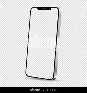 Cadre de maquette de smartphone écran moins transparent. Illustration vectorielle. Illustration de Vecteur