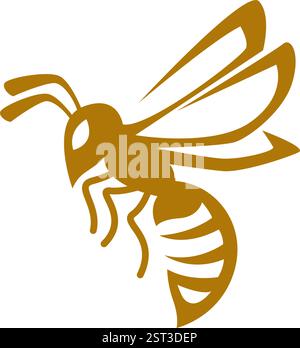 Modèle de conception d'icône de logo Bee Illustration de Vecteur