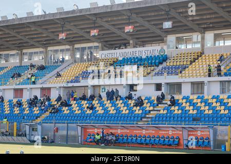 Castellammare di Stabia, Italie. 16 février 2025. Stade Romeo menti : stade Romeo menti, Castellammare di Stabia, Italie. Francesco Farina/SPP (FRANCESCO FARINA/SPP) crédit : SPP Sport Press photo. /Alamy Live News Banque D'Images