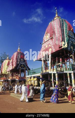 Rath yatra Rathyatra car Festival le voyage de Jagannath, Puri, orissa, inde Banque D'Images