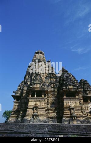 Groupe occidental du temple de Vishwanath, Khajuraho, Madhya Pradesh, Inde, Asie Banque D'Images