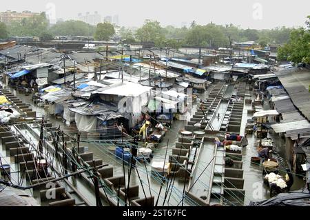 Inondations dues à de fortes pluies, mousson, record mondial de pluie à Bombay Now Mumbai, Maharashtra, Inde, Asie Banque D'Images