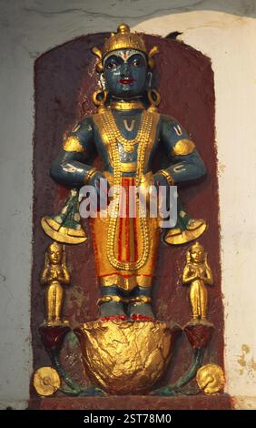 Lord Vitthal Vishnu Avatar, Ahilyabai Ghat, Varanasi, Uttar Pradesh, Inde, Asie Banque D'Images