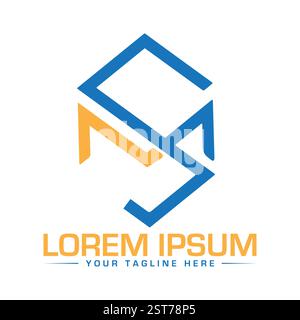 Logo lettre SM Illustration de Vecteur