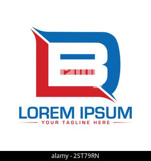 Conception de journal lettre LB Illustration de Vecteur