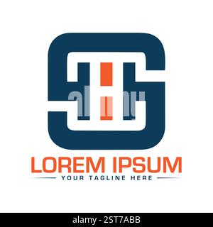 SH Letter logo Design Illustration de Vecteur