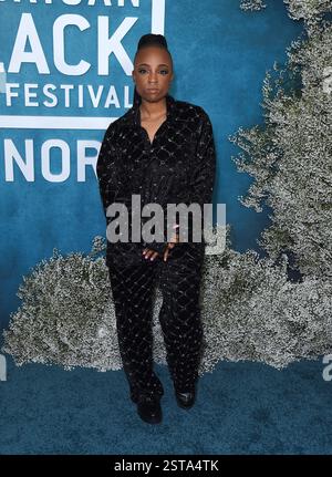 Los Angeles, États-Unis. 17 février 2025. Nneka Onuorah à la 7e édition annuelle du American Black film Festival Honors qui s'est tenue à l'hôtel SLS le 17 février 2025 à Los Angeles, CA. © Starbuck/AFF-USA.com crédit : AFF/Alamy Live News Banque D'Images