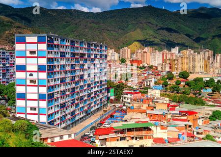 Vue aérienne de Caracas, la capitale du Venezuela. Villes d'Amérique du Sud. Banque D'Images