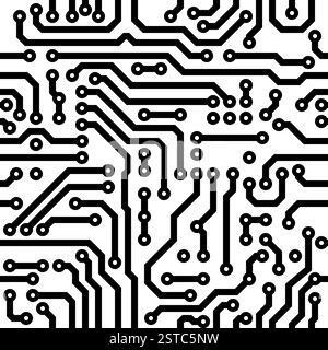Texture sans couture - carte de circuit imprimé Banque D'Images