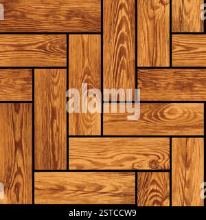 Texture sans couture naturaliste - parquet en bois Banque D'Images