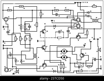 Schéma électrique - arrière-plan Banque D'Images