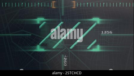 Image du traitement des données sur carte et scanner Banque D'Images
