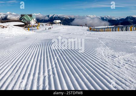 station de ski monte zoncolan en italie Banque D'Images