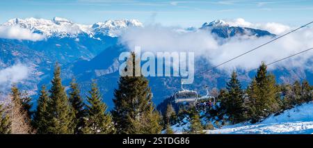 station de ski monte zoncolan en italie Banque D'Images