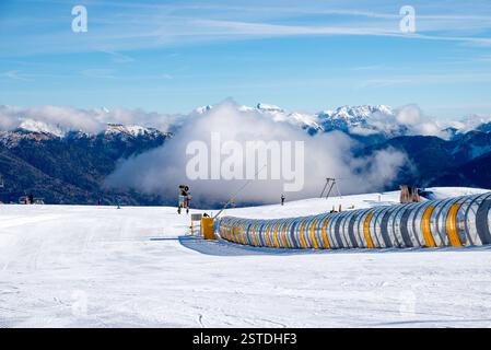 station de ski monte zoncolan en italie Banque D'Images