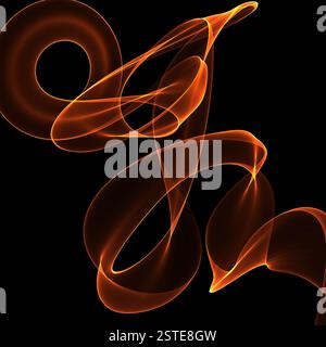 Dessin frisé rendu fractal Banque D'Images