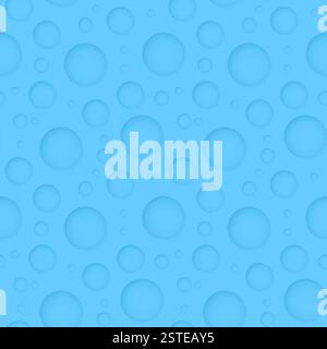 Motif bleu géométrique sans couture - fond abstrait avec des trous ronds Banque D'Images